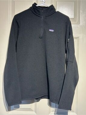 Patagonia 1/4 Zip Better Sweater Black Long Sleeve Fleece Pullover Women's XL